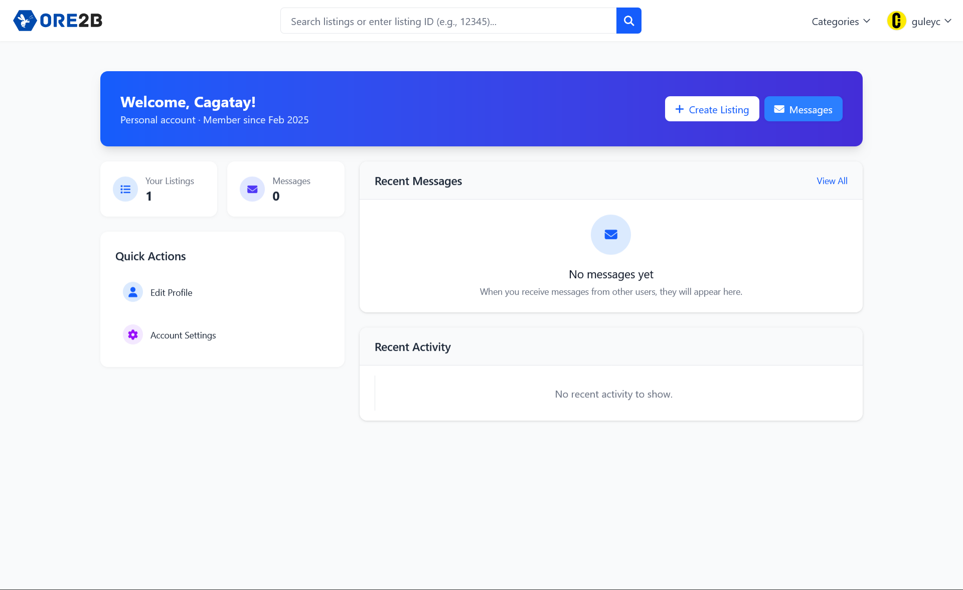 Dashboard Page