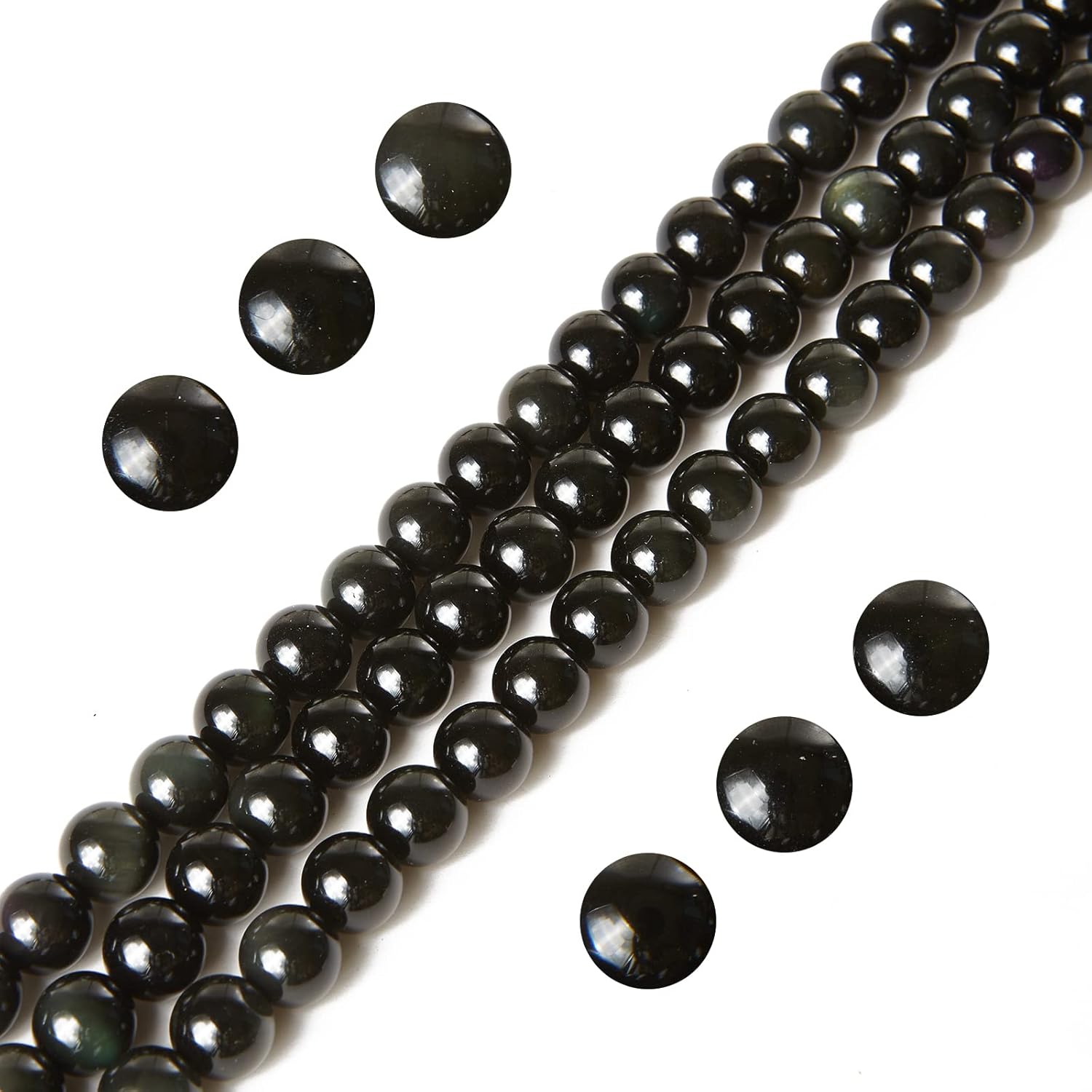 8mm Matte Obsidian Beads – Natural Stone Gemstone Strands for Jewelry Making